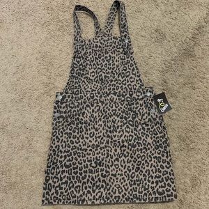 NWT Art Class Cheetah Romper Dress Large 10/12